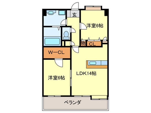 ソレアード空港南の物件間取画像